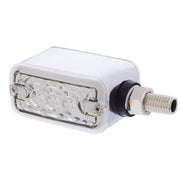 6 LED Single Function Double Face Light - Horizontal Mount - Amber & Red LED/Clear Lens