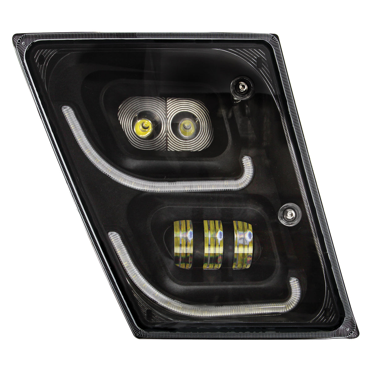 "Blackout" High Power LED Fog Light With LED DRL & Position Light For 2003-2017 Volvo VN/VNL - Passenger