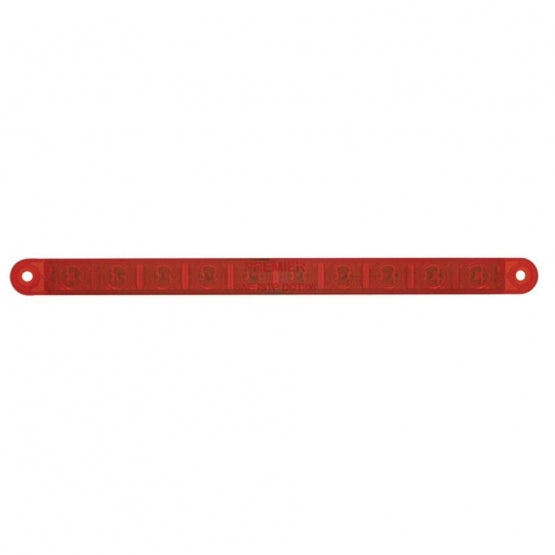 10 LED 9" Light Bar (Stop, Turn & Tail) - Red LED/Red Lens (Bulk)