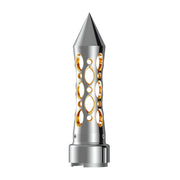 Thread-On Daytona Style Spike Gearshift Knob With LED 9/10 Speed Adapter - Chrome/Amber LED