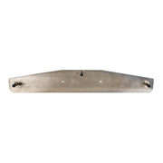 4" X 24" Chrome Bottom Mud Flap Plate With Welded Stud & Oval Emblem Cutout