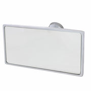 Rectangular Chrome Plated Aluminum Interior Rear View Mirror With Glue-On Mount