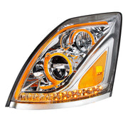 Chrome LED Headlight for 2003-2017 Volvo VN/VNL - Driver
