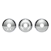 Chrome Plastic A/C Control 6-Piece Dial Covers For 2018-2025 Freightliner Cascadia