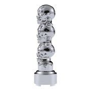 Thread-On 3-Skulls Gearshift Knob With Adapter For Eaton-Fuller 9/10 Speed Shifter-Chrome