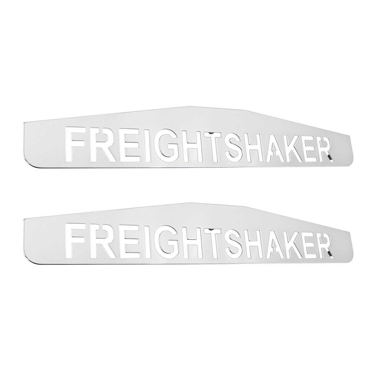 4" X 24" Chrome Freightshaker Bottom Mud Flap Plate - Welded Stud (Card of 2)