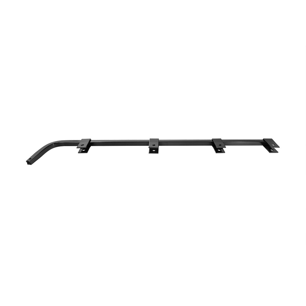 Black Straight Mud Flap Hangers With Mounting Hardware - No Coil (Pair)