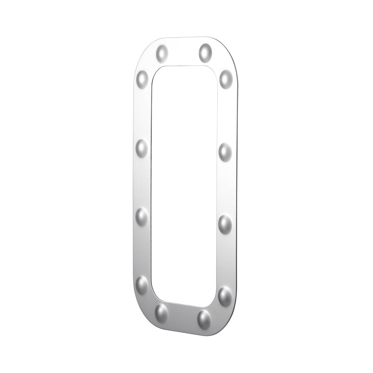 Peterbilt Stainless Dimpled Vent Door Trim (Card of 2)