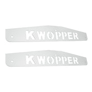 4" X 24" Chrome Kwopper Bottom Mud Flap Plate - Bolt Thru (Card of 2)