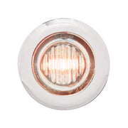 SS Front Air Cleaner Bracket With 22X 3 Amber LED 3/4" Mini Lights & SS Bezels For Peterbilt-Clear Lens