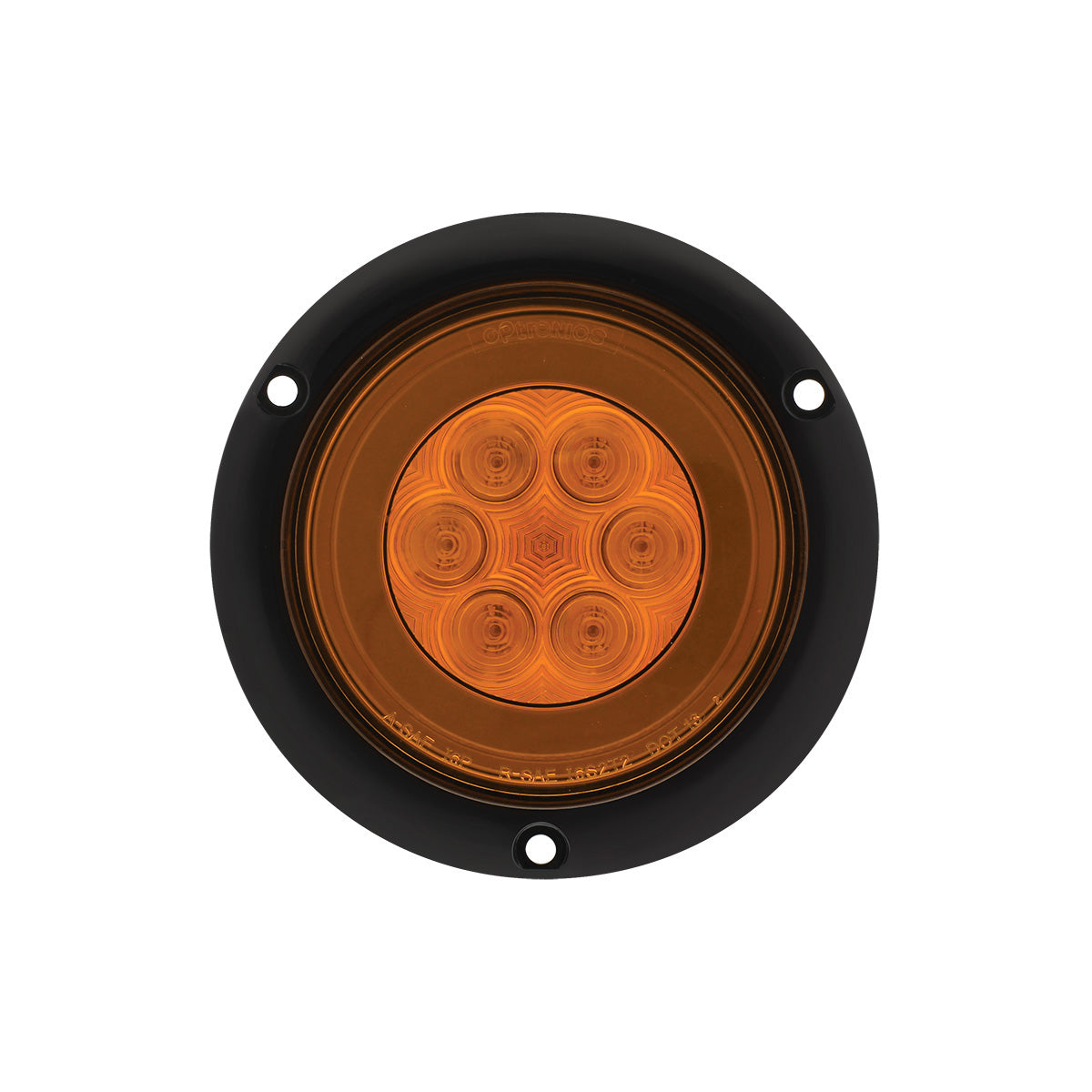 21 LED 4" Flange Mount GloLight (Turn Signal) - Amber LED/Amber Lens