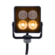 4 High Power LED Square Warning Lighthead - Amber LED (Bulk)