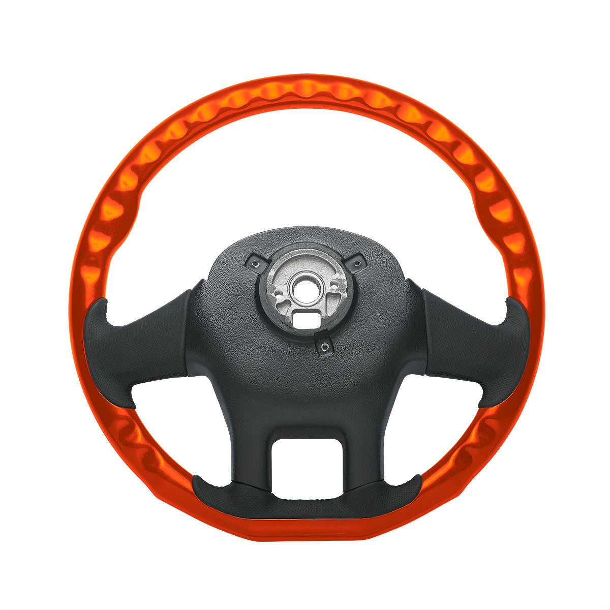 18" YourGrip Wood Candy Color Steering Wheel For 2012-2021 PB 579 & 2013-2021 KW T680-Cadmium Orange