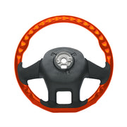 18" YourGrip Wood Candy Color Steering Wheel For 2012-2021 PB 579 & 2013-2021 KW T680-Cadmium Orange