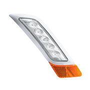 Double Fury 5 LED Fender Turn Signal Light For 2012-2021 Peterbilt 579-Amber & White LED,Passenger