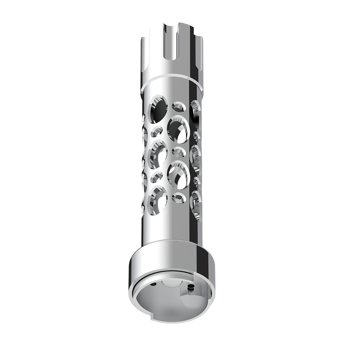 M30X3.5 Thread-On Austin Style Gearshift Knob With 9/10 Speed Adapter - Chrome/Vertical