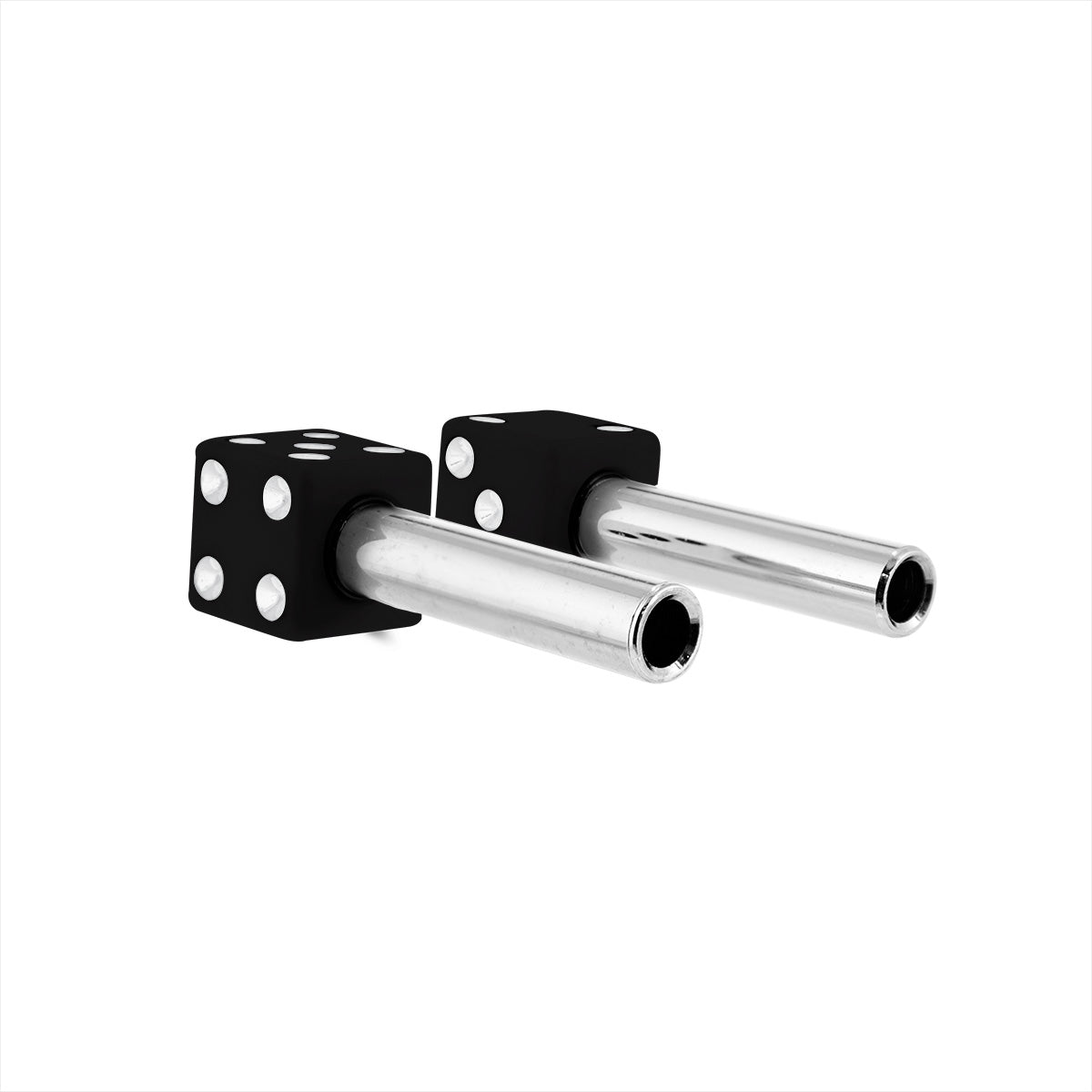 Dice Door Lock Knobs - Black (2Pc/Set)