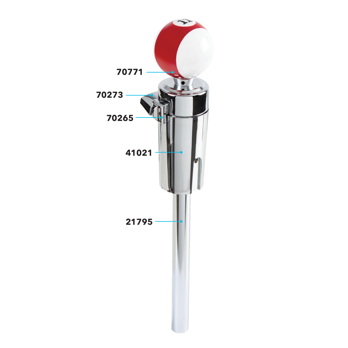 Number 11 Pool Ball Gearshift Knob For 13/15/18 Speed Eaton Style Shifters