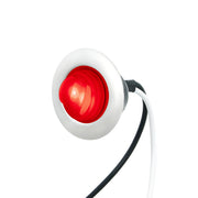 GloLight 2 LED 3/4" Mini Light (Clearance/Marker) With Stainless Steel Trim-Red LED/Red Lens