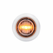 SS Front Air Cleaner Bracket With 26X 3 LED 3/4" Mini Lights & SS Bezels For Peterbilt-Amber LED/Clear Lens