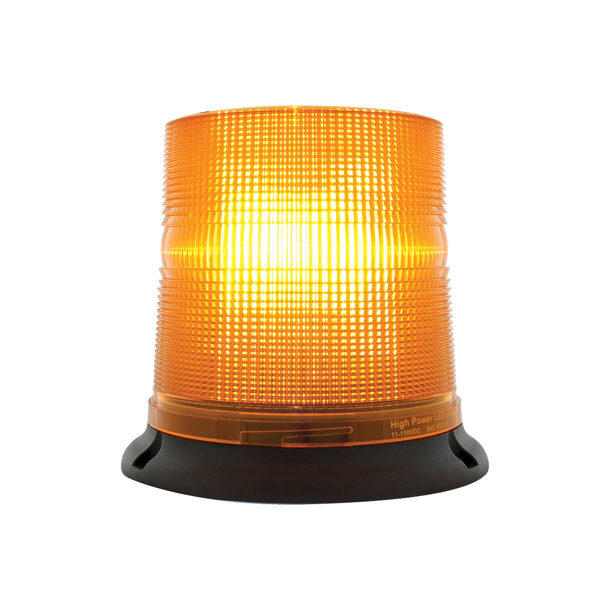 3 High Power LED 6" Round Beacon Light - Permanent Mount