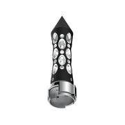 Thread-On Daytona Style Spike Gearshift Knob With LED 13/15/18 Speed Adapter - Black/White LED
