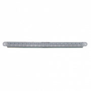 19 LED 12" Reflector Turn Signal Light Bar - Amber LED/Clear Lens