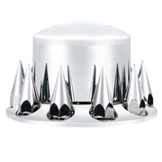 Dome Rear Axle Cover With 33mm Spike Thread-On Nut Covers - Chrome