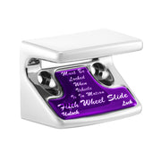 Chrome Plastic Fifth Wheel Switch Guard With Glossy Sticker For 1990-2010 Freightliner Classic- Purple Sticker