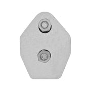 30" Chrome 45-Degree Angled Heavy Duty Mud Flap Hangers - 2" Bolt Pattern (Pair)