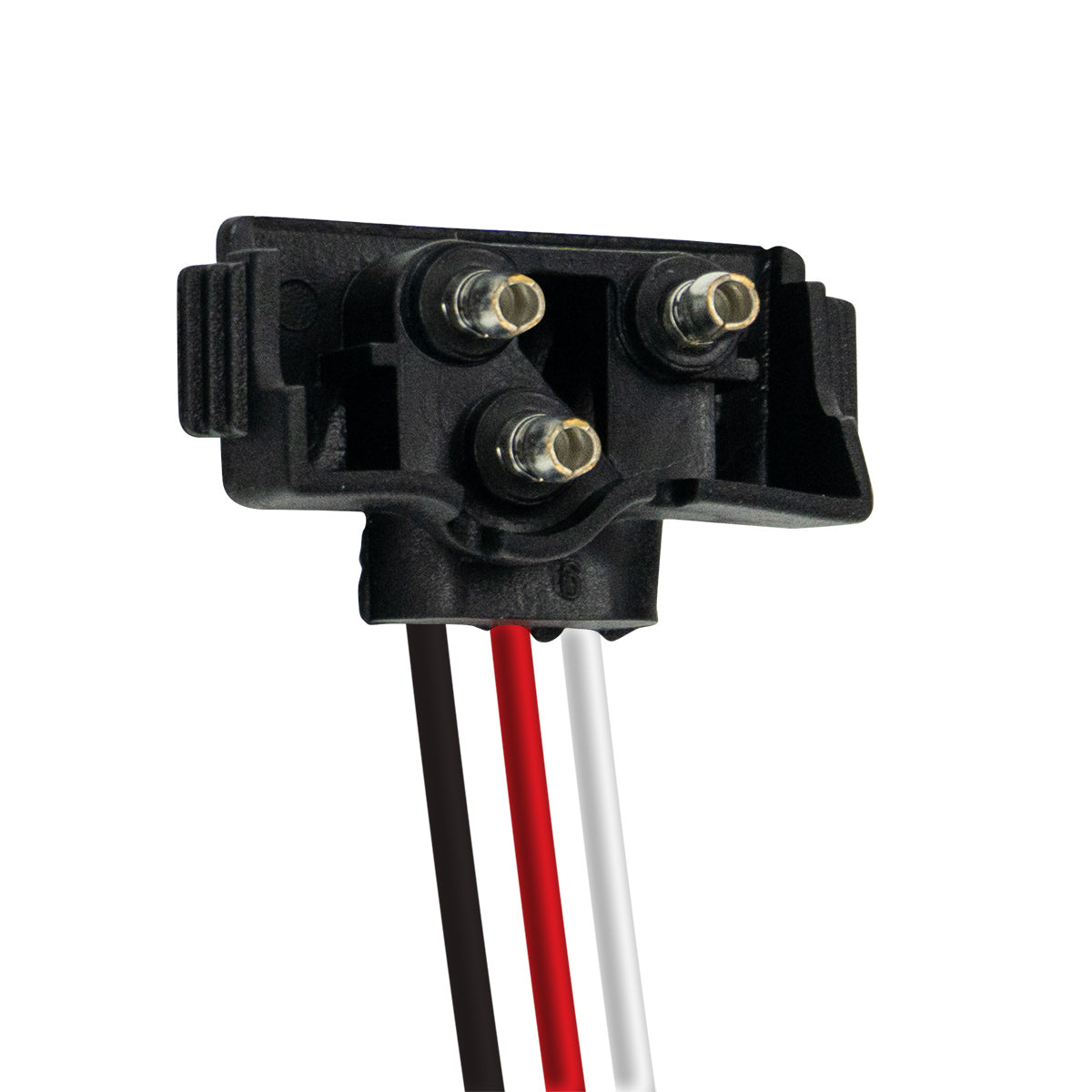 3 Wire Pigtail With 3 Prong Right Angle Plug - 12" Lead (50-Pack)