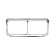 Rectangular Dual Headlight Bezel With Visor - LED Cutout