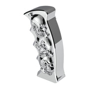 Thread-On Skulls Pistol Grip Gearshift Knob - Chrome