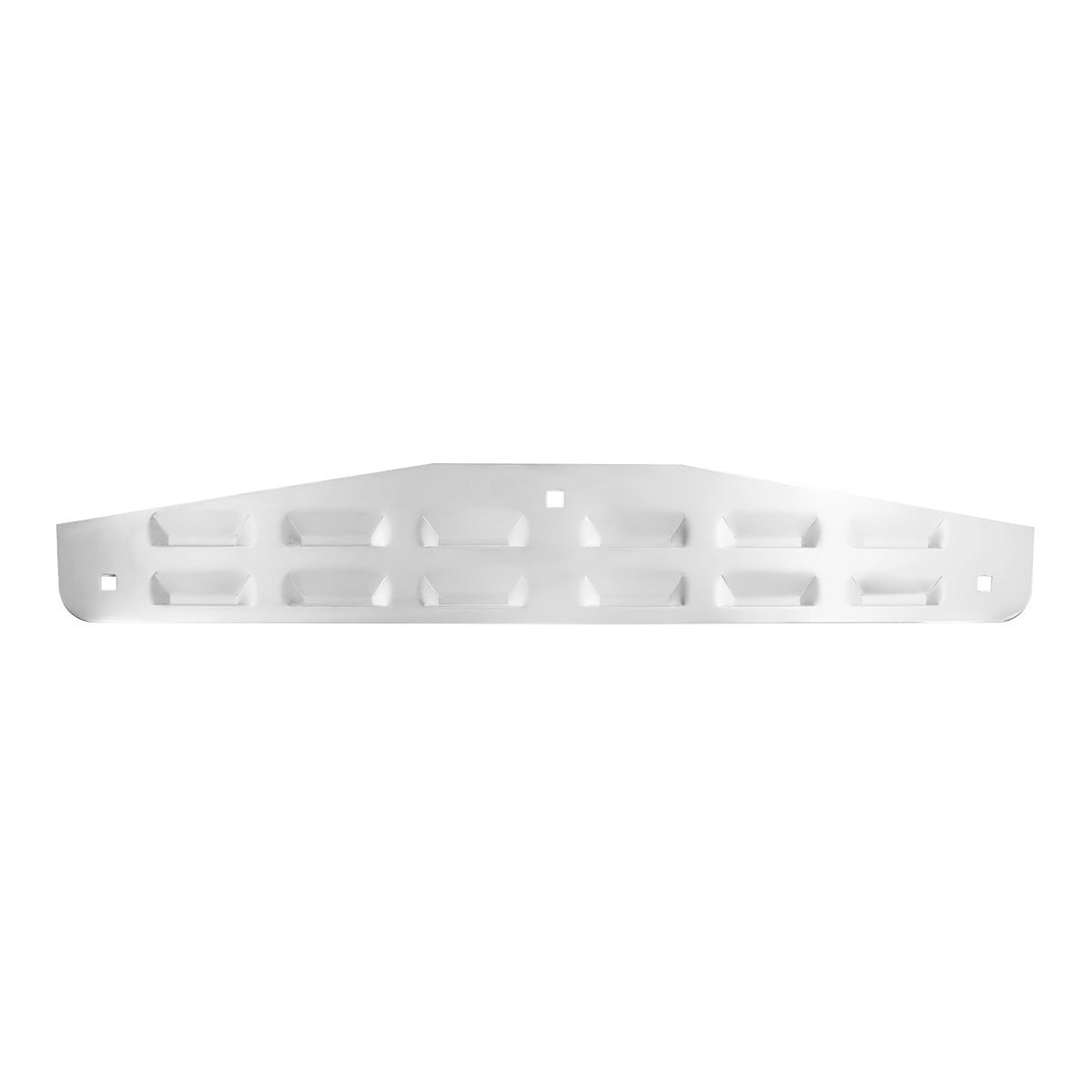 4" X 24" Chrome Louvered Bottom Mud Flap Plate - Bolt Thru