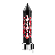 Thread-On Brooklyn Style Spike Gearshift Knob With LED 9/10 Speed Adapter-Matte Black/Red LED