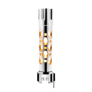 Austin Style Gun Cylinder Gearshift Knob With LED 13/15/18 Speed Adapter - Chrome/Amber LED