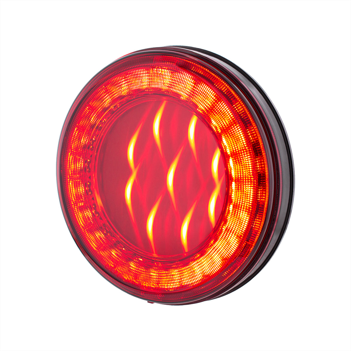 33 LED 4" Round Lumos Light X-Series (Stop, Turn & Tail) - Red LED/Red Lens