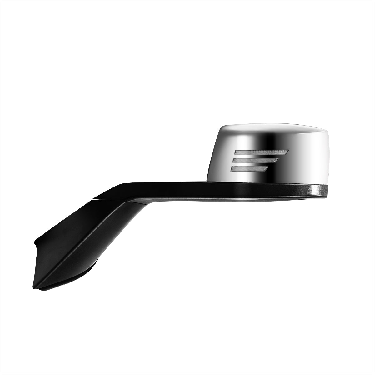 Chrome Hood Mirror Assembly With Sequential LED Turn Signal For 2018-2024 Volvo VNL - Driver