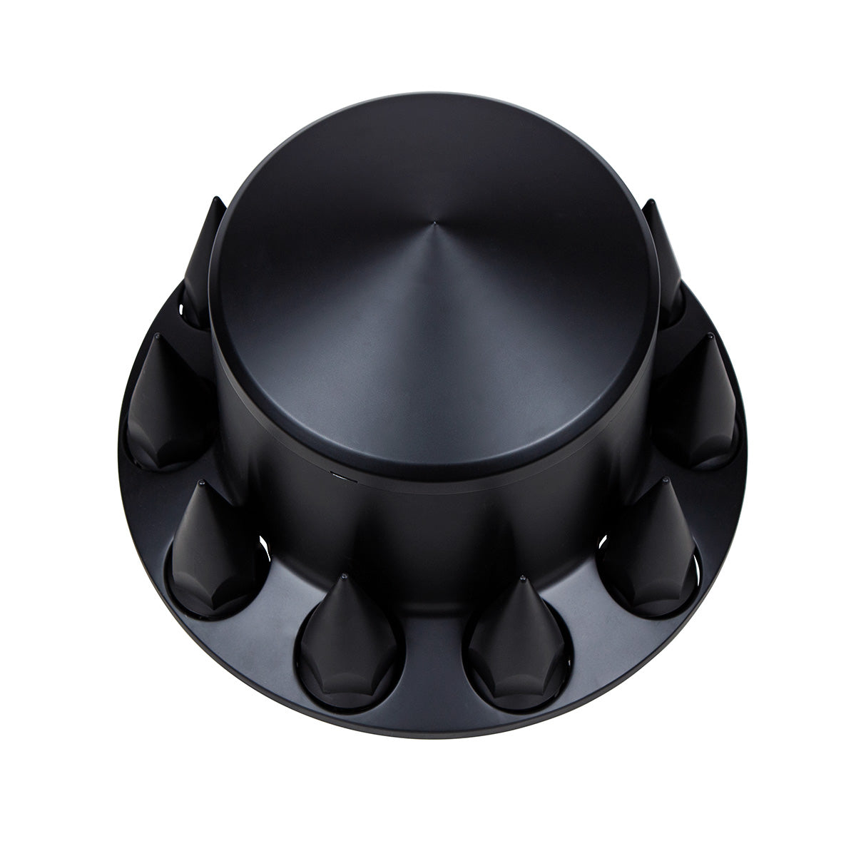 Pointed Rear Axle Cover With 33mm Spike Thread-On Nut Covers - Matte Black