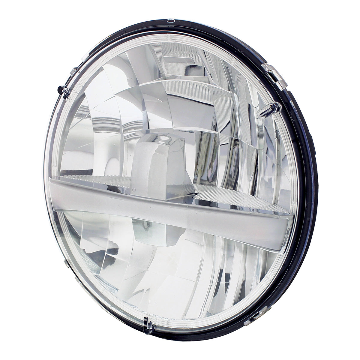 ULTRALIT - High Power LED 7" Headlight With Turn Signal & Amber Position Light Bar