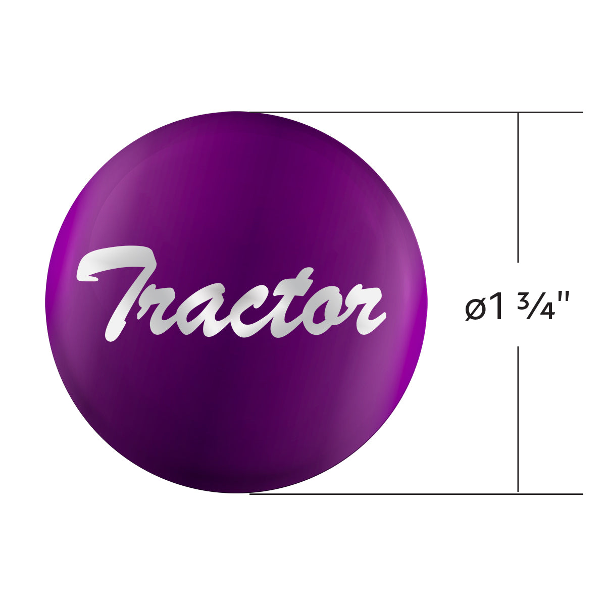 "Tractor" Glossy Air Valve Knob Candy Color Sticker -Candy Purple