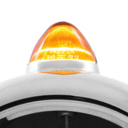 Black Guide 682-C Headlight H4 With White LED & Original Style LED Signal - Amber Lens