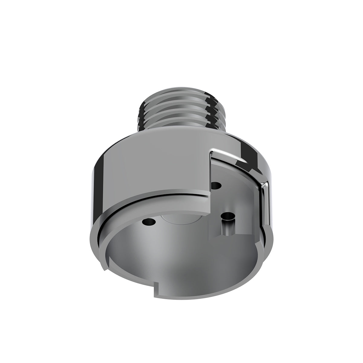 M30X3.5 Thread-On Gearshift Knob Chrome Mounting Adapter For Eaton Fuller Style 13/15/18 Speed - Vertical (Bulk)