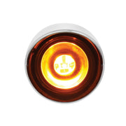 SS Front Air Cleaner Bracket With 26X 3 LED 3/4" Mini Lights & Visors For Peterbilt-Amber LED & Lens