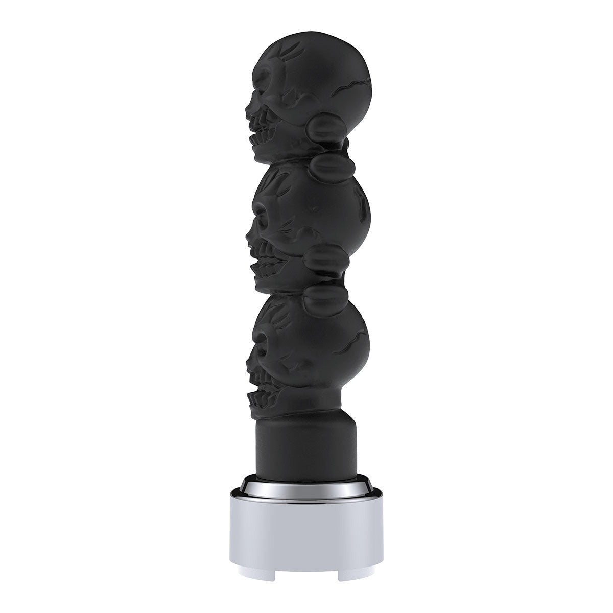 Thread-On 3-Skulls Gearshift Knob With Adapter For Eaton-Fuller 9/10 Speed Shifter-Matte Black