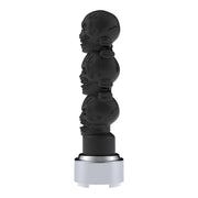 Thread-On 3-Skulls Gearshift Knob With Adapter For Eaton-Fuller 9/10 Speed Shifter-Matte Black