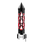 Thread-On Brooklyn Style Spike Gearshift Knob With LED 13/15/18 Speed Adapter-Matte Black/Red LED
