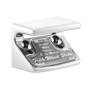 Chrome Plastic Fifth Wheel Switch Guard With Glossy Sticker For 1990-2010 Freightliner Classic- Silver Sticker