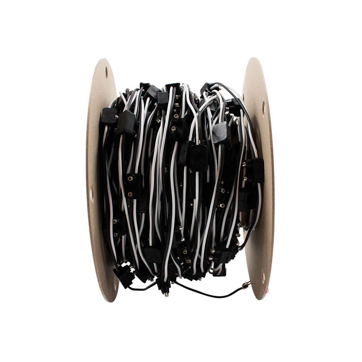 200 Count 2-Prong Male Bullet Plugs 16G Wire Harness Roll - 100' W/6" Lead Between Plugs