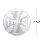 "Trailer" Maltese Cross Air Valve Knob Candy Color Sticker Only- Pearl White